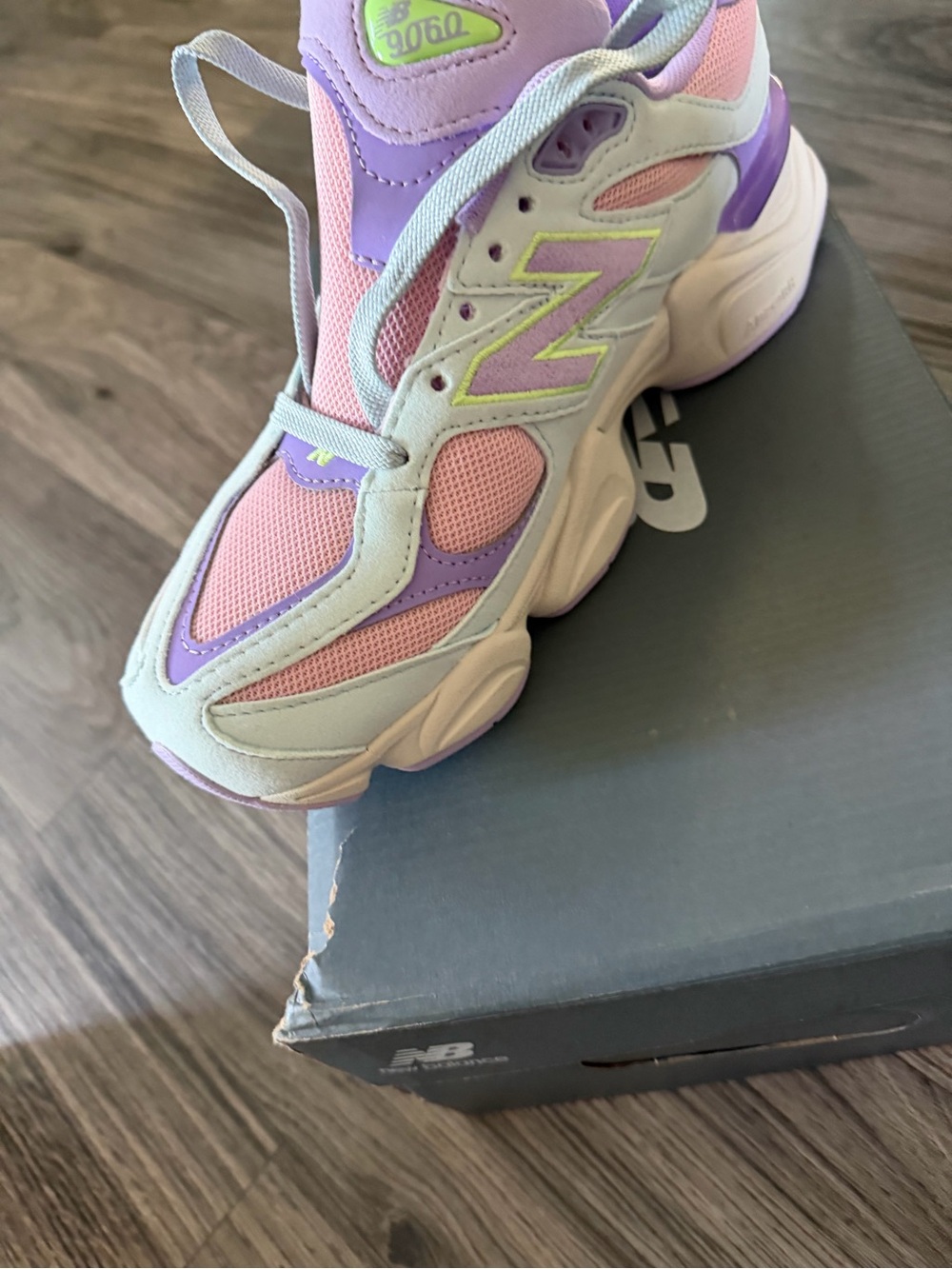 New Balance Kids Lavender, Pink & White Athletic Sneakers